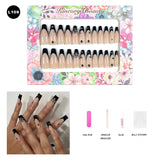 【BUY 3 Get 1 More Free】【Long Nails L101 - L150】 Machine Press on Nails 24Pcs False Nails