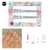 【BUY 3 Get 1 More Free】【Toe nails T1 - T20】 Machine Press on Nails 24Pcs False Nails