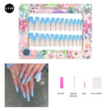 【BUY 3 Get 1 More Free】【Long Nails L101 - L150】 Machine Press on Nails 24Pcs False Nails