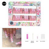 【BUY 3 Get 1 More Free】【Long Nails L101 - L150】 Machine Press on Nails 24Pcs False Nails