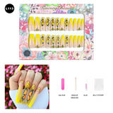 【BUY 3 Get 1 More Free】【Long Nails L101 - L150】 Machine Press on Nails 24Pcs False Nails