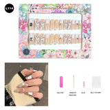 【BUY 3 Get 1 More Free】【Long Nails L101 - L150】 Machine Press on Nails 24Pcs False Nails