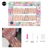 【BUY 3 Get 1 More Free】【Long Nails L101 - L150】 Machine Press on Nails 24Pcs False Nails