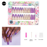 【BUY 3 Get 1 More Free】【Long Nails L101 - L150】 Machine Press on Nails 24Pcs False Nails