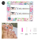 【BUY 3 Get 1 More Free】【Toe nails T1 - T20】 Machine Press on Nails 24Pcs False Nails