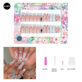 【BUY 3 Get 1 More Free】【Long Nails L101 - L150】 Machine Press on Nails 24Pcs False Nails