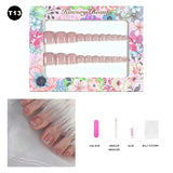 【BUY 3 Get 1 More Free】【Toe nails T1 - T20】 Machine Press on Nails 24Pcs False Nails