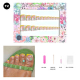 【BUY 3 Get 1 More Free】【Toe nails T1 - T20】 Machine Press on Nails 24Pcs False Nails