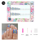 【BUY 3 Get 1 More Free】【Toe nails T1 - T20】 Machine Press on Nails 24Pcs False Nails