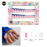 【BUY 3 Get 1 More Free】【Short Nails S51 - S84】Machine Press on Nails 24Pcs False Nails