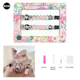 【BUY 3 Get 1 More Free】【Short Nails S51 - S84】Machine Press on Nails 24Pcs False Nails