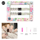 【BUY 3 Get 1 More Free】【Short Nails S51 - S84】Machine Press on Nails 24Pcs False Nails