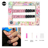 【BUY 3 Get 1 More Free】【Short Nails S51 - S84】Machine Press on Nails 24Pcs False Nails