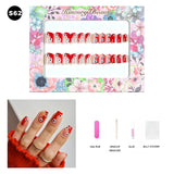 【BUY 3 Get 1 More Free】【Short Nails S51 - S84】Machine Press on Nails 24Pcs False Nails