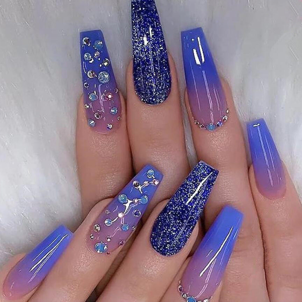 Nail Art By Julia Stoyanova - #purple #dark #glitter #darkpurple  #purpleglitter #purplenails #glitternails #purpleglitternails #rhinestones  #rhinestonenails #french #purplefrenchnails #shine #nude #art #manicure # nails #nailart #artnails ...