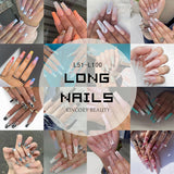 【BUY 3 Get 1 More Free】【Long Nails L51 - L100 】 Machine Press on Nails 24Pcs False Nails