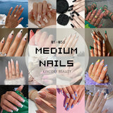 【BUY 3 Get 1 More Free】【Medium Nails M1 - M50】 Machine Press on Nails 24Pcs False Nails